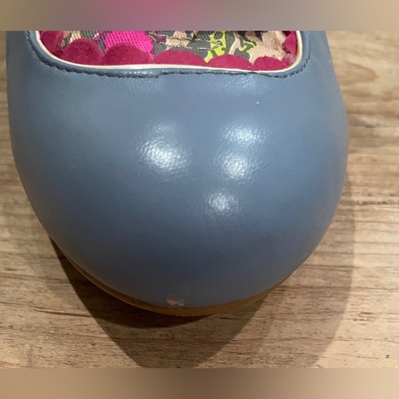 Poetic Justice London Blue Pink Floral Leather heels feminine cottagecore 8.5M - Picture 16 of 16